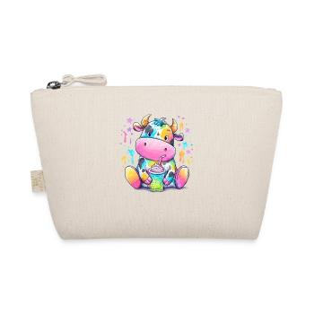 Rainbow cow with milkshake - Organic Pouch - nature - Front