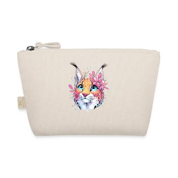 Cat portrait with floral accent - Organic Pouch - nature - Front