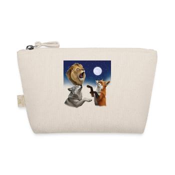 Wolf, fox and lion howl at the moon animals - Organic Pouch - nature - Front