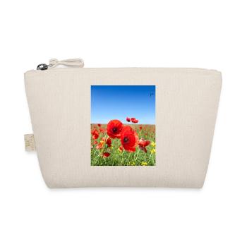 Mohnblumen im blauen Feld - Bio-Täschchen - Natur - Vorne