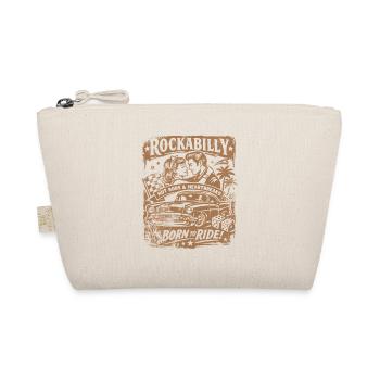 Rockabilly Vintage 50s Rock & Roll | Born to ride - Organic Pouch - nature - Front