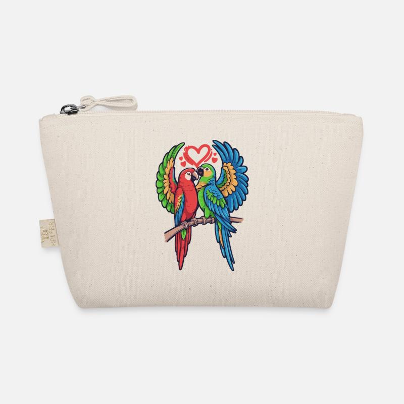 Love parrot duo in tropical style Organic Pouch