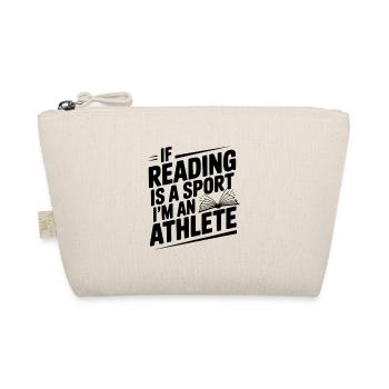 Wenn Lesen ein Sport ist, bin ich ein Sportler - Bio-Täschchen - Natur - Vorne