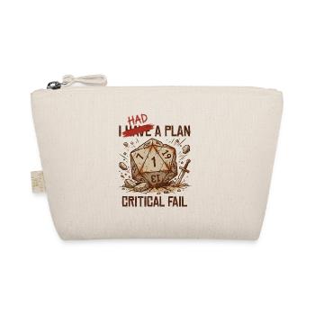 Critical Fail – I Had A Plan Würfel Design - Bio-Täschchen - Natur - Vorne