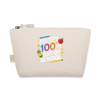 100th Day of School Neon Design - Organic Pouch - nature - Front