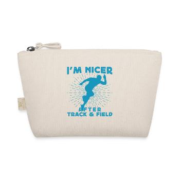 Track And Field Athletes I ́m Nicer After - Organic Pouch - nature - Front