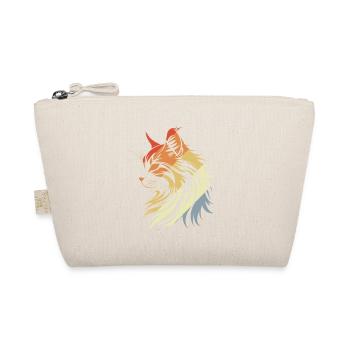 Cat Retro Style - Organic Pouch - nature - Front