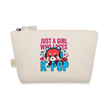 Einfach ein Mädchen, das K-Pop koreanische Musik liebt K-Pop-Fans - Bio-Täschchen - Natur - Vorne