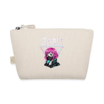 Fille japonaise Vaporwave Anime antisociale - Trousse biologique - nature - Devant