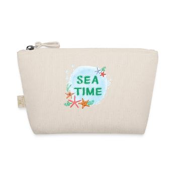 Sea Time Wasserfarben-Design - Bio-Täschchen - Natur - Vorne