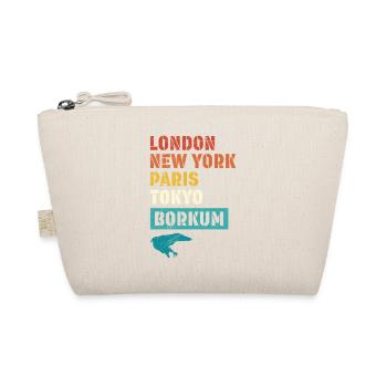 Nordsee Urlaub LONDON NEW YORK PARIS BORKUM - Bio-Täschchen - Natur - Vorne