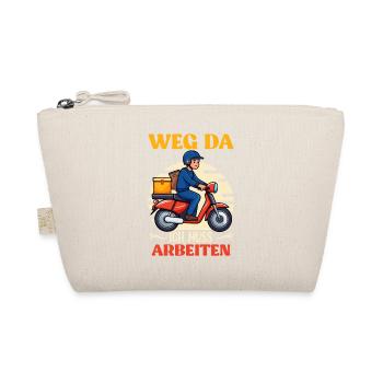 Postman AWAY THERE I HAVE TO WORK Funny - Organic Pouch - nature - Front