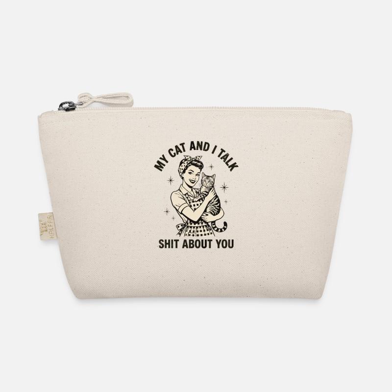 Mon chat et moi parlons n’importe quoi – Design de maman de chat Trousse biologique