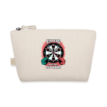 A Day Without Darts Will Be Hard – Funny Darts Shirt - Organic Pouch - nature - Front
