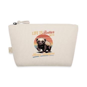 Funny Honey Badger - Bio-Täschchen - Natur - Vorne