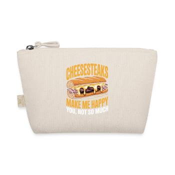 Cheesesteaks machen mich glücklich - Bio-Täschchen - Natur - Vorne