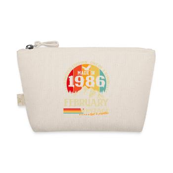 Vintage Februar 1986 Jahrgang Retro Geburtstag - Bio-Täschchen - Natur - Vorne