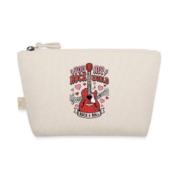 Tu fais vibrer mon monde Guitariste Musicien Valentine - Trousse biologique - nature - Devant