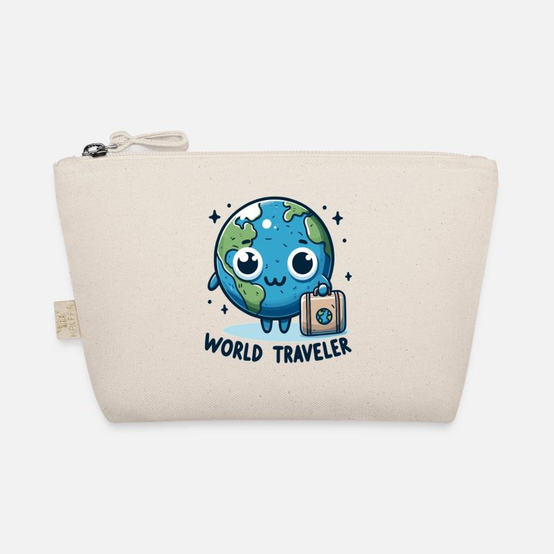 Globe Adventure Cartoon Organic Pouch