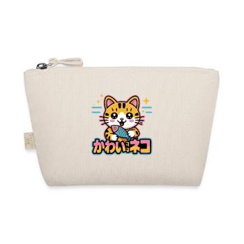 Chat de Kawaii avec des poissons et des étoiles - Trousse biologique - nature - Devant
