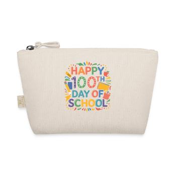 100th Day of School Celebration – Colorful Learning Illustration - Organic Pouch - nature - Front