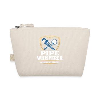 Pipe Whisperer, Plumber, Humor Gift - Organic Pouch - nature - Front