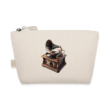 Antikgrammophon Vinyl Nostalgie - Bio-Täschchen - Natur - Vorne
