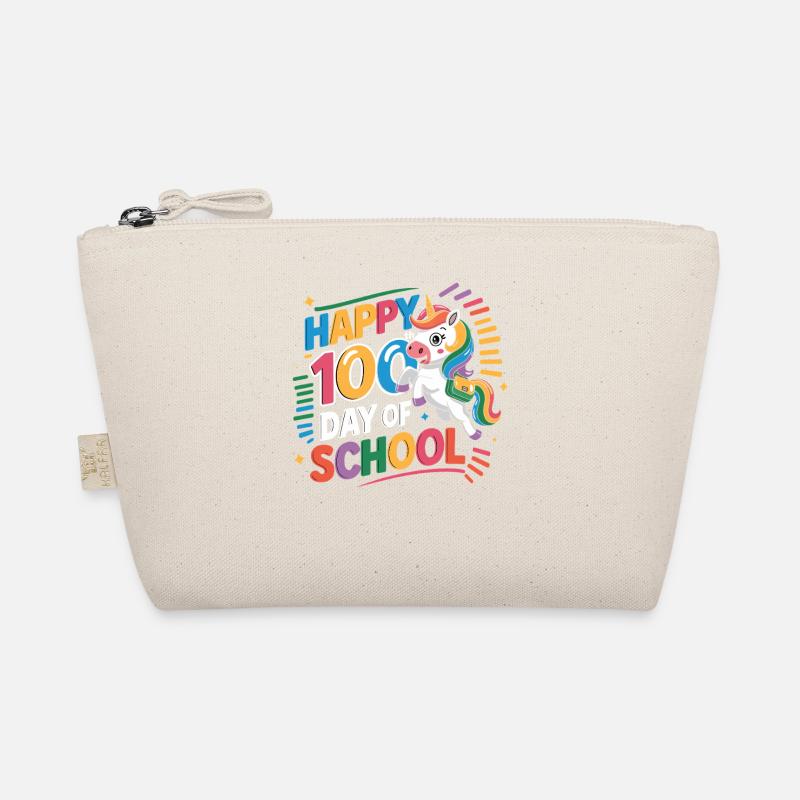 100 Tage Schule Einhorn Feier Bio-Täschchen
