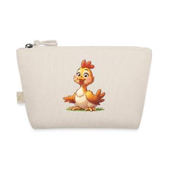 Cuddly chicken cartoon character - Organic Pouch - nature - Front