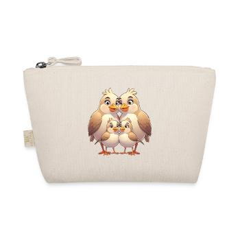 Bird Family Cuddle - Organic Pouch - nature - Front
