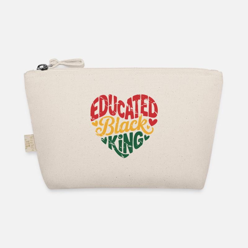 Educated Black King | Afro Pride Quote | Black  Organic Pouch