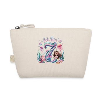 Ich Bin 7 Meerjungfrauen Mädchen 7. Geburtstag - Organic Pouch - nature - Front