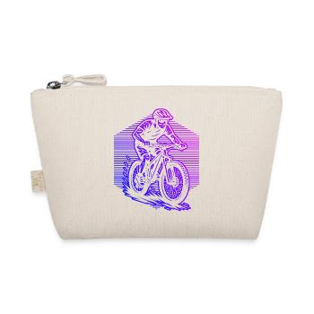 Funny mountain bike motif - Organic Pouch - nature - Front