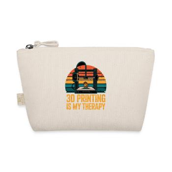 3D Printing Is My Therapy Retro 3D Printer Maker - Organic Pouch - nature - Front