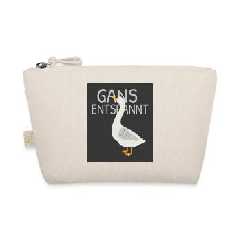 Gans entspannt – Humorvolles Relax Design - Bio-Täschchen - Natur - Vorne