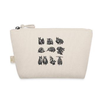 Motif des silhouettes de chauves-souris nocturnes - Trousse biologique - nature - Devant
