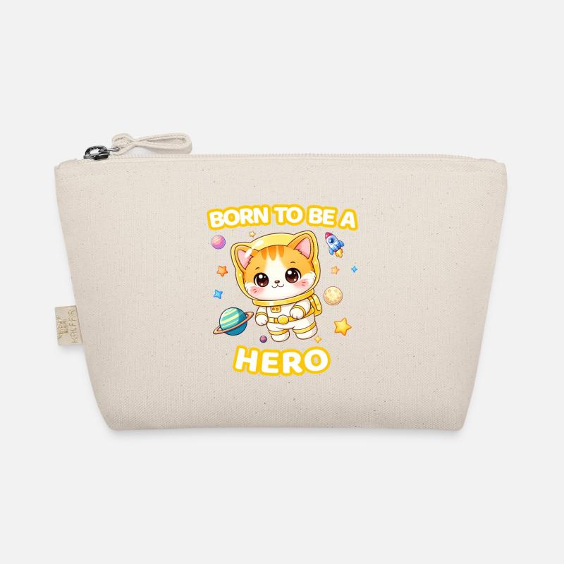 Born to Be a Hero Kitten Astronaut - Neutral 2 Organic Pouch