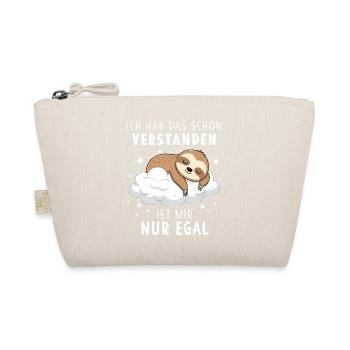 I got that, I just don't care Sloth - Organic Pouch - nature - Front