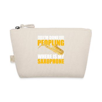 I'm done peopling Saxophon Saxophonspieler - Bio-Täschchen - Natur - Vorne