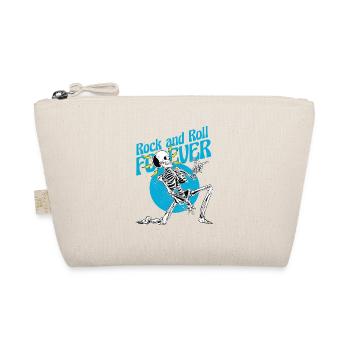 Skeleton Guitar Pick – Rock and Roll Forever Metal - Organic Pouch - nature - Front