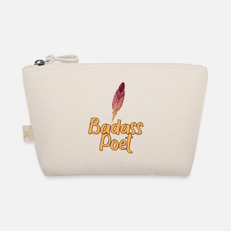 Cooler Dichter mit Federfeder Bio-Täschchen