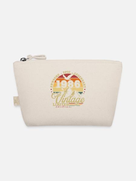 Vintage 1986 Jahrgang Retro Geburtstag Geschenk - Bio-Täschchen - Natur