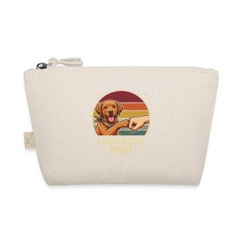 Retro Labrador Mom Foxred Paw Clash - Organic Pouch - nature - Front
