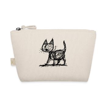 Minimalist, Drawn Cat, Minimalism - Organic Pouch - nature - Front