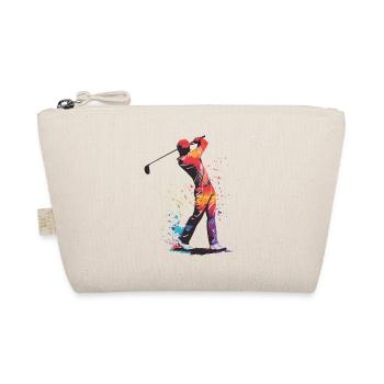 Golfer silhouette - Organic Pouch - nature - Front