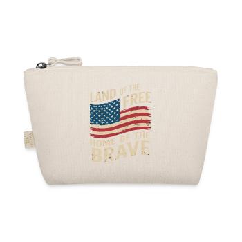 Land of the Free - USA Vintage Flag - Bio-Täschchen - Natur - Vorne