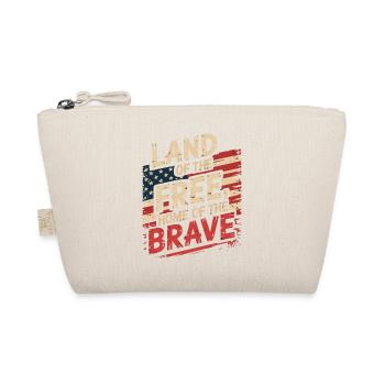 Land of the Free - USA Vintage Flag - Bio-Täschchen - Natur - Vorne