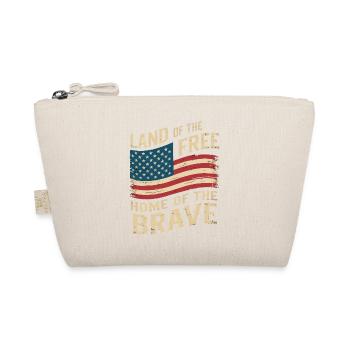 Land of the Free - USA Vintage Flag - Bio-Täschchen - Natur - Vorne