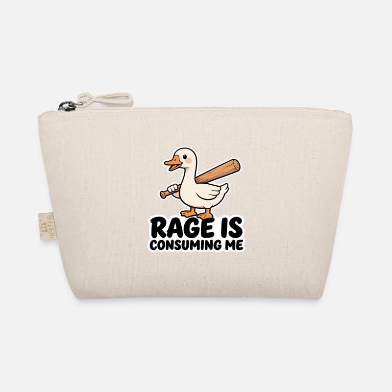 Rage Is Consuming Me Funny Goose With Bat Organic Pouch