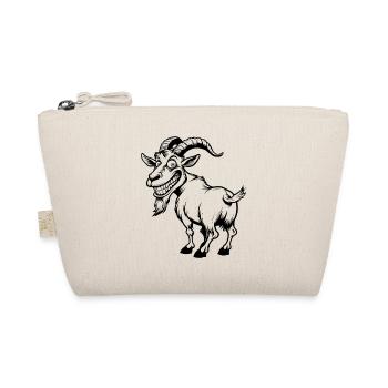 Goat mischievous black sketch - Organic Pouch - nature - Front